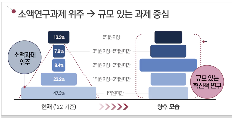 2024년 정부의 소규모 과제 축소 계획